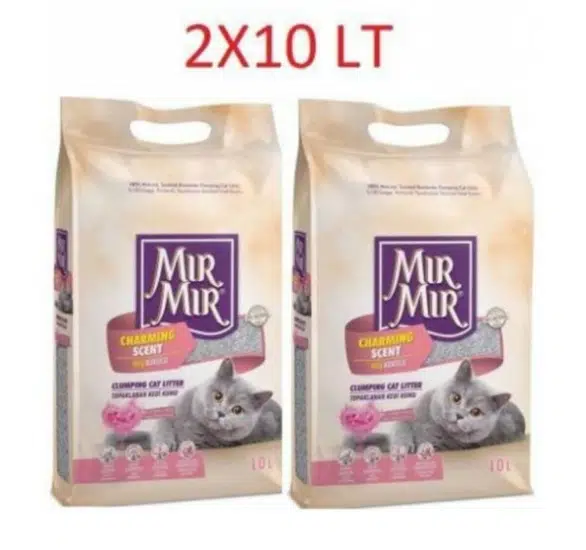 Mırmır Hoş Kokulu Ince Taneli Topaklaşan Kedi Kumu 2x10 Lt