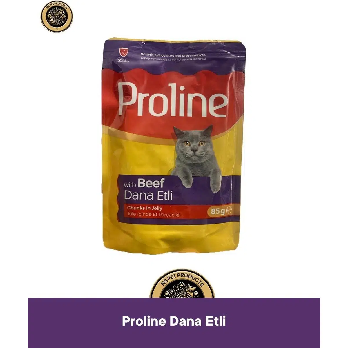 Proline Pouch Jelly Jöle İçinde Et Parçacıklı Dana Etli Yaş Kedi Maması 85 gr