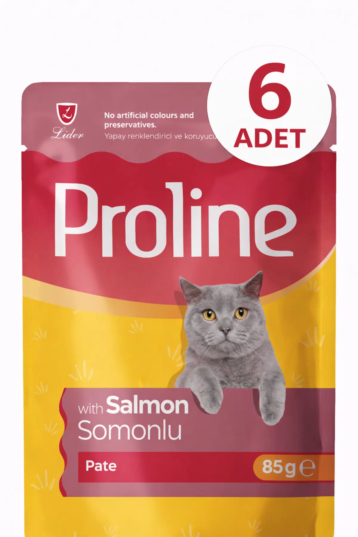 Proline Pouch Somonlu Yaş Kedi Mama 6 x 85 Gr
