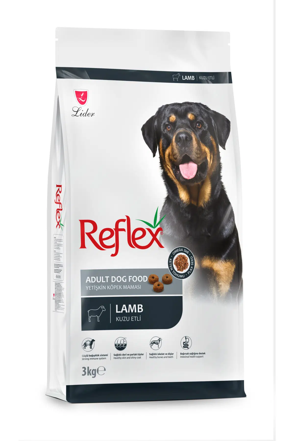Reflex Kuzulu Pirinçli Yetişkin Kuru Köpek Maması 3 Kg