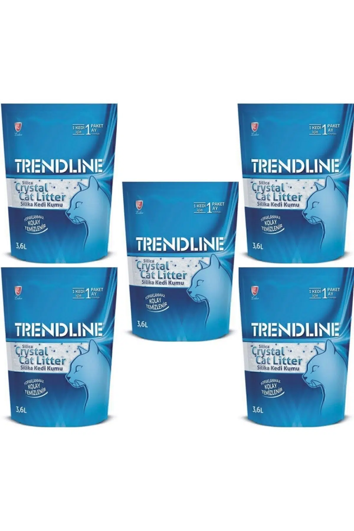 Trendline Silika Kristal Kedi Kumu 3,6 Lt X 5 Adet