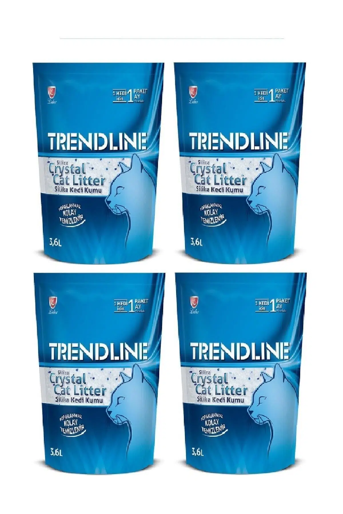 Trendline Tozsuz Silika Kedi Kumu 3.6 Lt 4 Adet